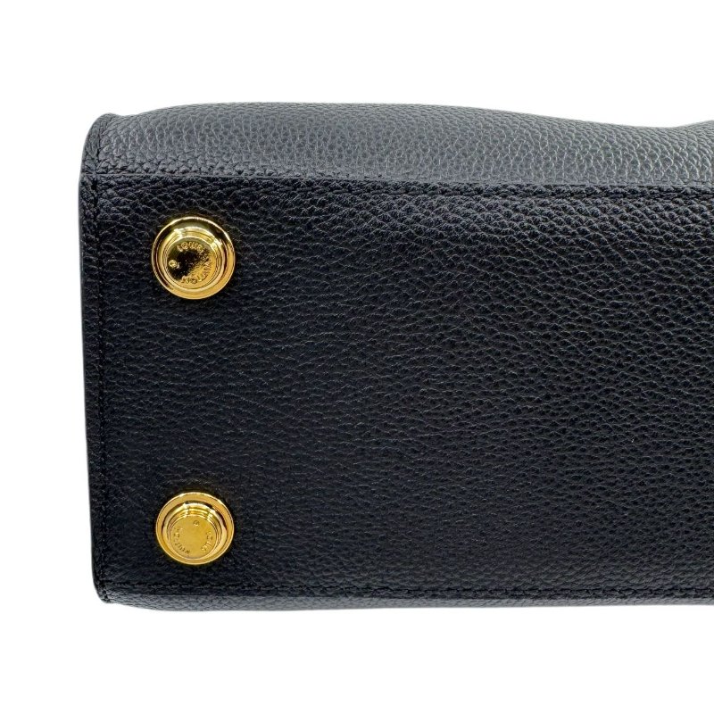 【2056】 Louis Vuitton Mini City Steamer with Python Handle in Black Taurillon Leather GHW-7