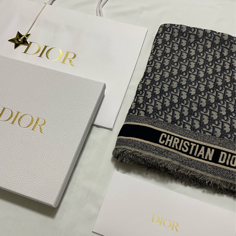 Dior Oblique 披肩 披巾 圍巾 絲巾-3