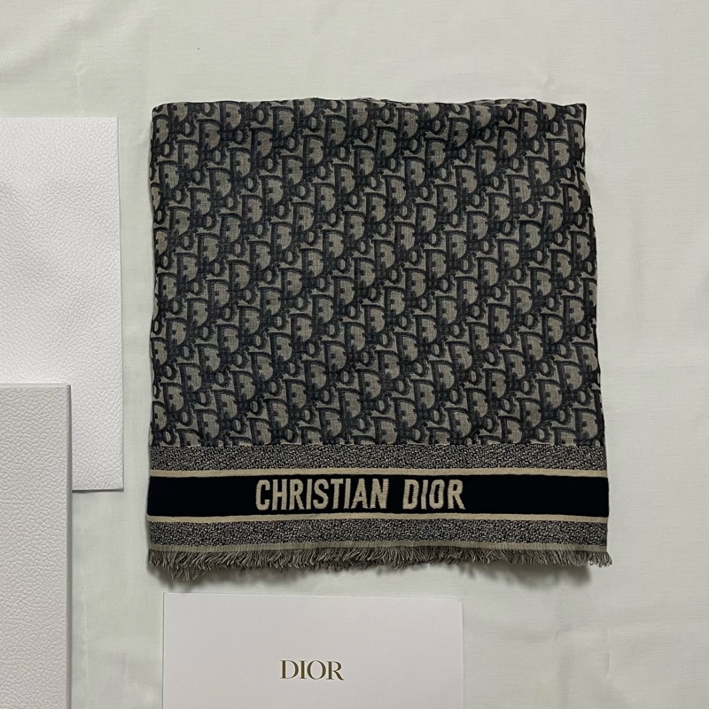 Dior Oblique 披肩 披巾 圍巾 絲巾-4