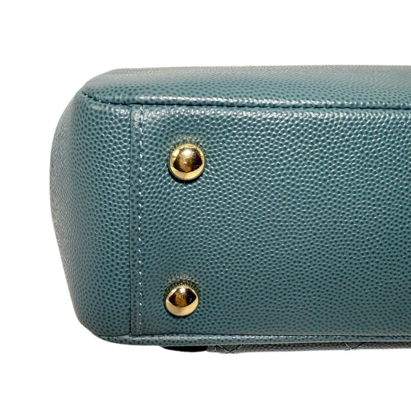 【2732】Chanel 手提/斜挎郵差包 蛇皮綠 小號-7