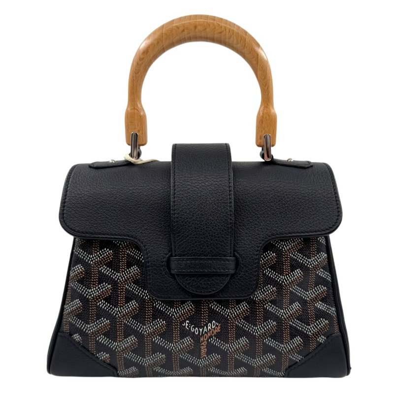 【2557】GOYARD 西貢mini手提包 黑色老花 牛皮 BLACK-1
