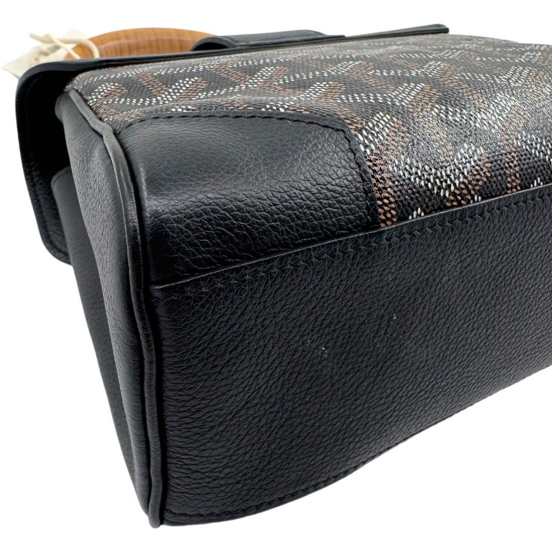【2557】GOYARD 西貢mini手提包 黑色老花 牛皮 BLACK-5