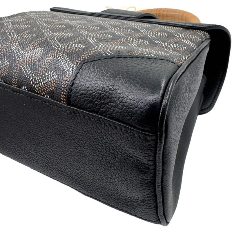 【2557】GOYARD 西貢mini手提包 黑色老花 牛皮 BLACK-6
