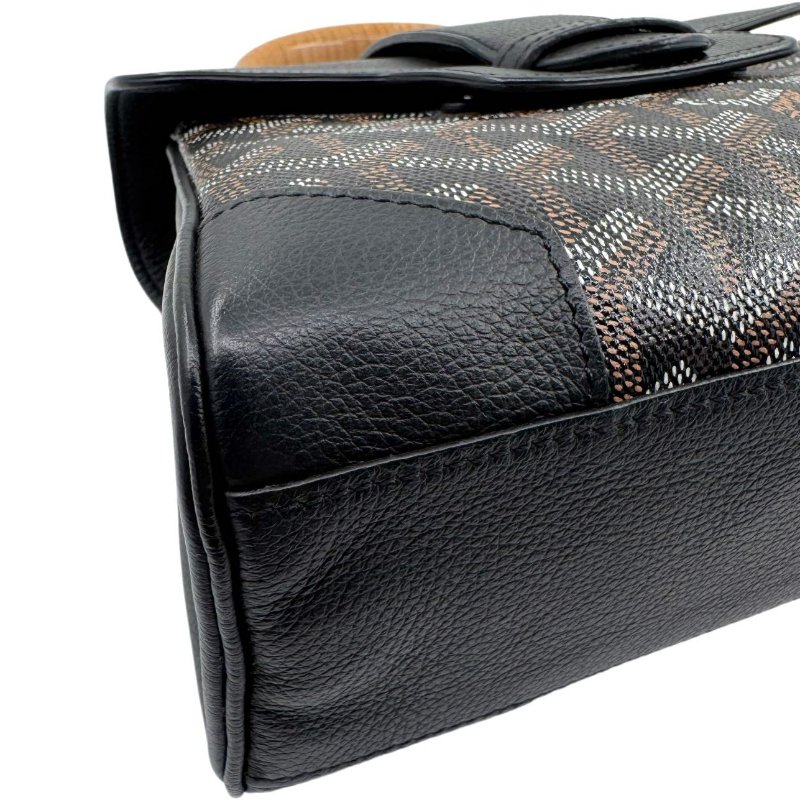 【2557】GOYARD 西貢mini手提包 黑色老花 牛皮 BLACK-7