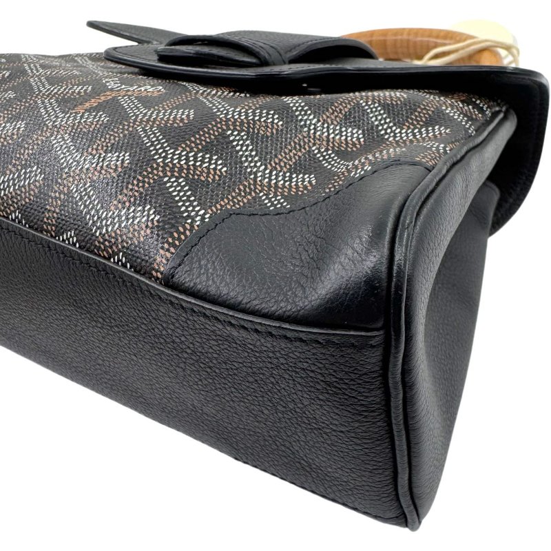 【2557】GOYARD 西貢mini手提包 黑色老花 牛皮 BLACK-8