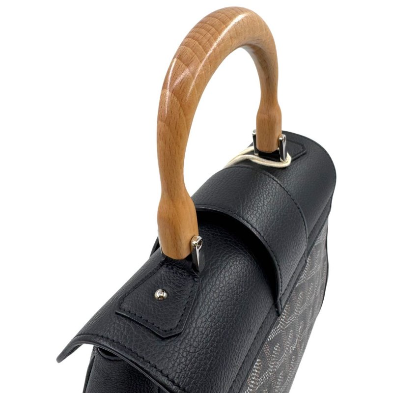 【2557】GOYARD 西貢mini手提包 黑色老花 牛皮 BLACK-10