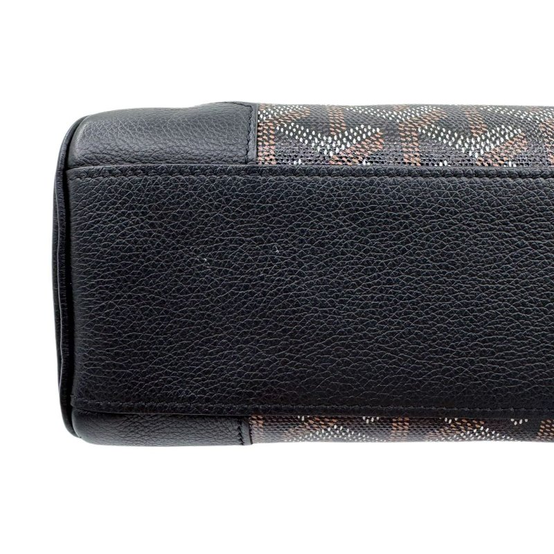 【2557】GOYARD 西貢mini手提包 黑色老花 牛皮 BLACK-12