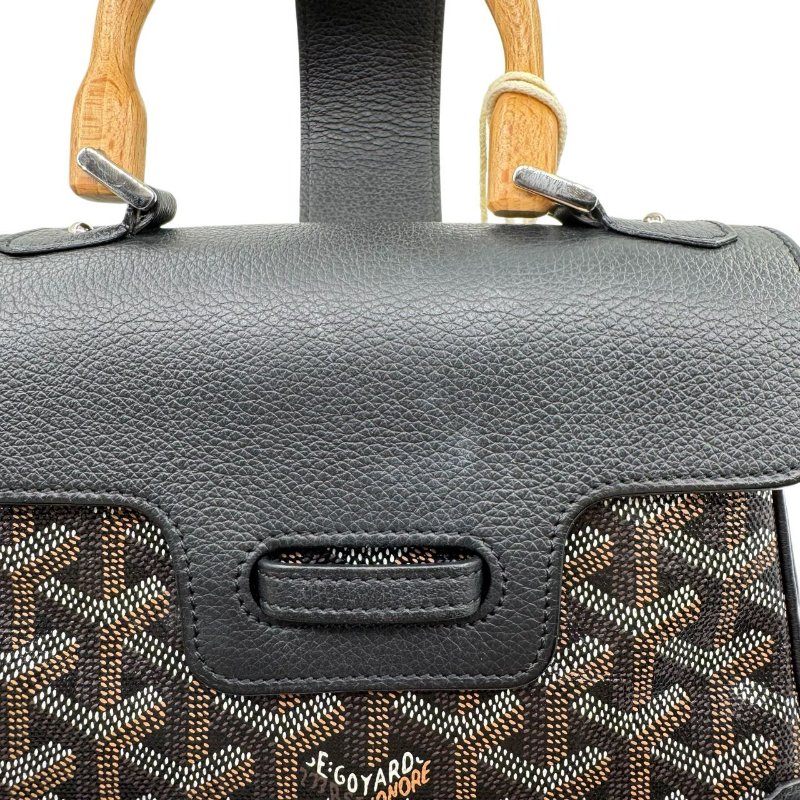 【2557】GOYARD 西貢mini手提包 黑色老花 牛皮 BLACK-15