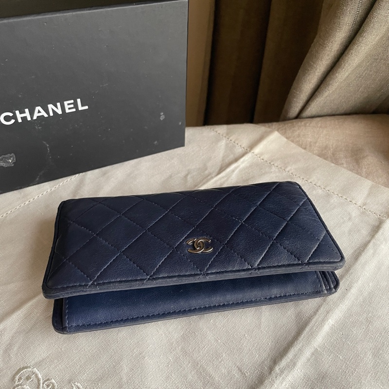 CHANEL長夾/錢包/卡包🎀 ➕長帶/長鍊成WOC斜背或側背🎀卡夾/卡包/對折🎀經典款🎀手機可入🎀正品🎀況可-4