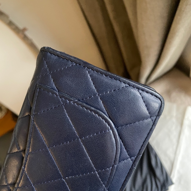 CHANEL長夾/錢包/卡包🎀 ➕長帶/長鍊成WOC斜背或側背🎀卡夾/卡包/對折🎀經典款🎀手機可入🎀正品🎀況可-13