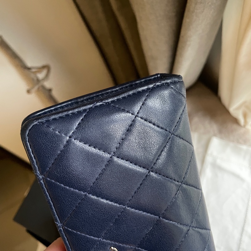 CHANEL長夾/錢包/卡包🎀 ➕長帶/長鍊成WOC斜背或側背🎀卡夾/卡包/對折🎀經典款🎀手機可入🎀正品🎀況可-15