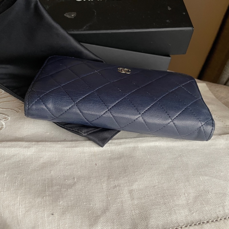 CHANEL長夾/錢包/卡包🎀 ➕長帶/長鍊成WOC斜背或側背🎀卡夾/卡包/對折🎀經典款🎀手機可入🎀正品🎀況可-16