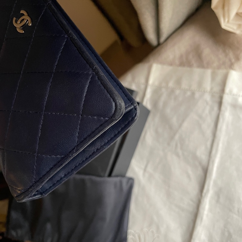 CHANEL長夾/錢包/卡包🎀 ➕長帶/長鍊成WOC斜背或側背🎀卡夾/卡包/對折🎀經典款🎀手機可入🎀正品🎀況可-31