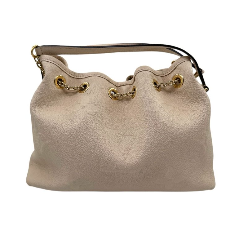 【2155】LOUIS VUITTON Bundle Logo印花可拆卸肩帶 皮革 單肩斜挎手提包 女款 米色-1