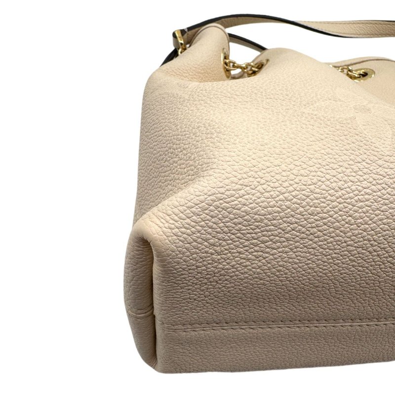 【2155】LOUIS VUITTON Bundle Logo印花可拆卸肩帶 皮革 單肩斜挎手提包 女款 米色-11