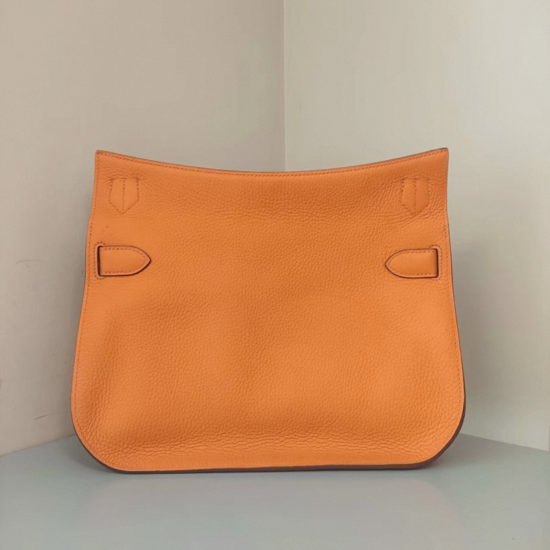 Hermes愛馬仕吉普賽橙色銀扣TC皮框Q刻 成色：99新-1