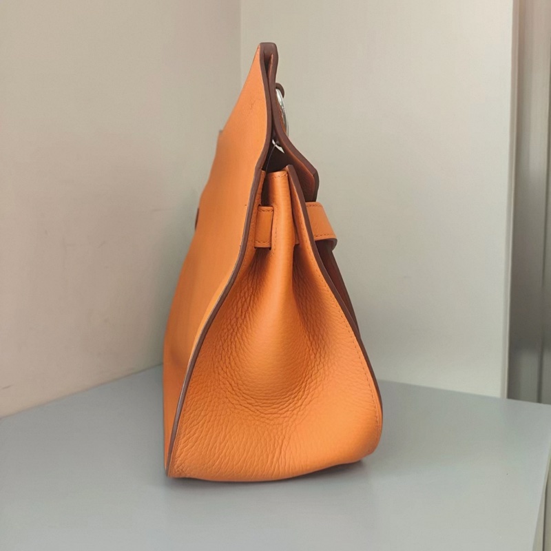 Hermes愛馬仕吉普賽橙色銀扣TC皮框Q刻 成色：99新-2