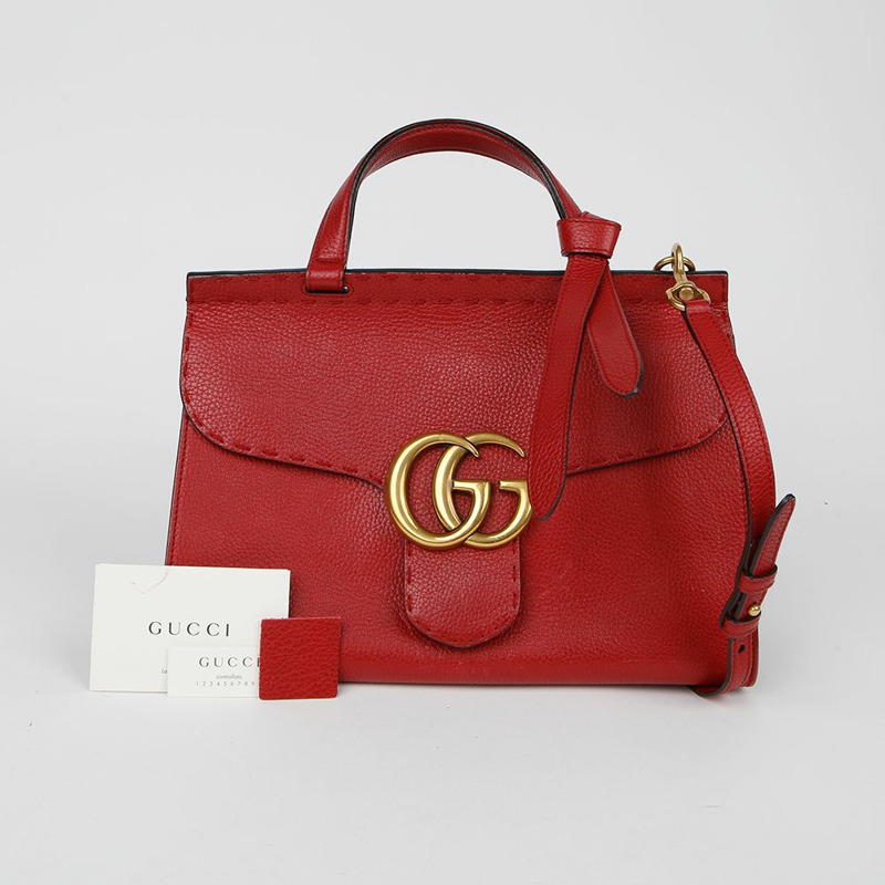 GUCCI 421890 GG Marmont 小號手提單肩包-0