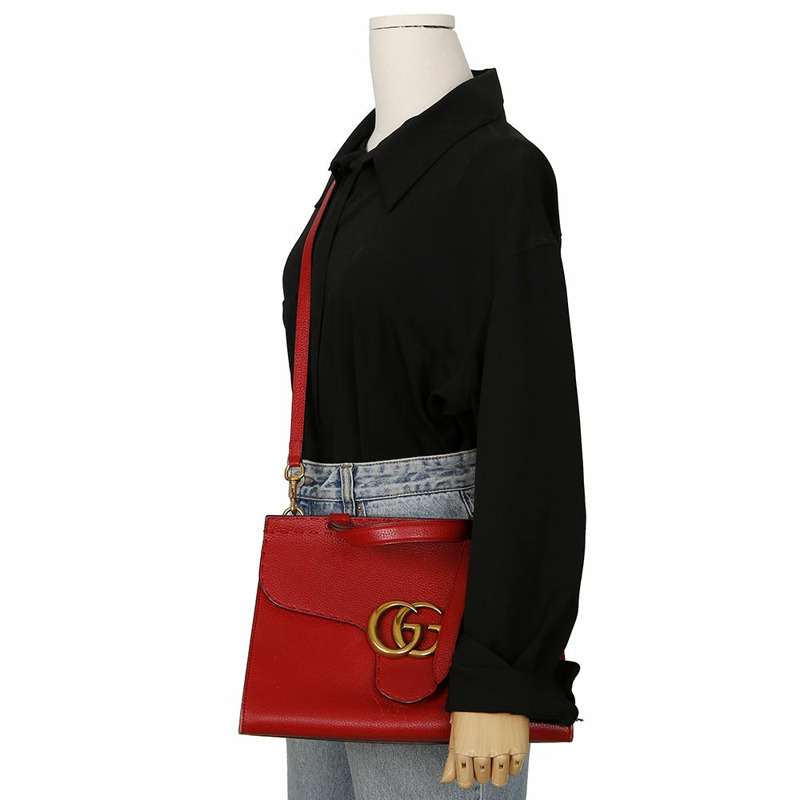 GUCCI 421890 GG Marmont 小號手提單肩包-15
