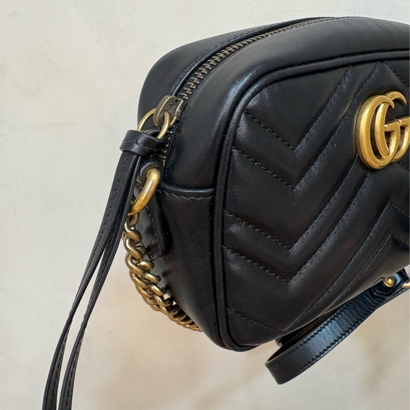 Gucci 黑金相機包 小號-1