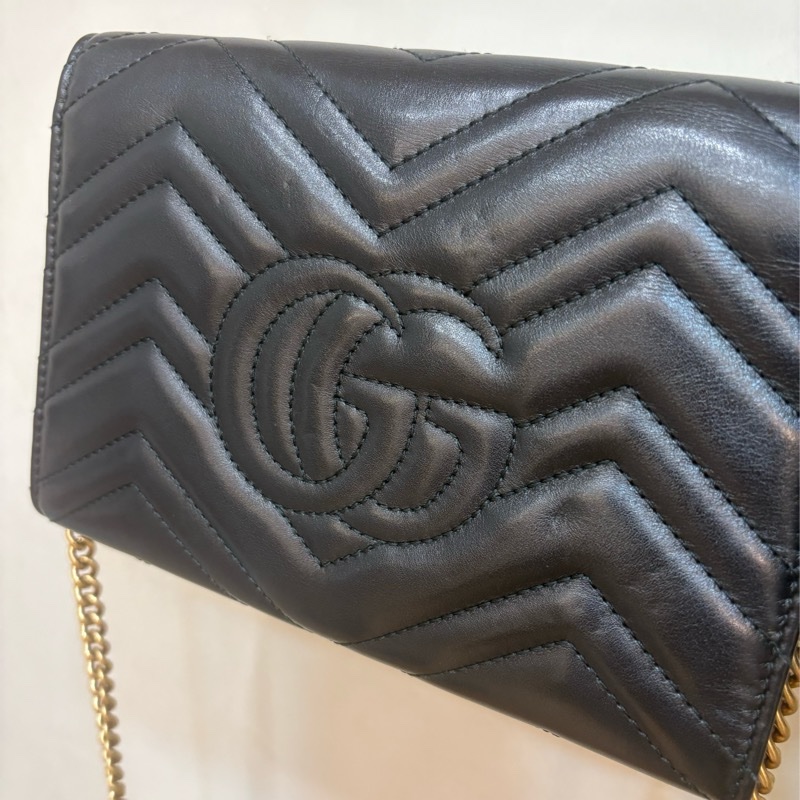 Gucci 黑金多層WOC 金鏈-5