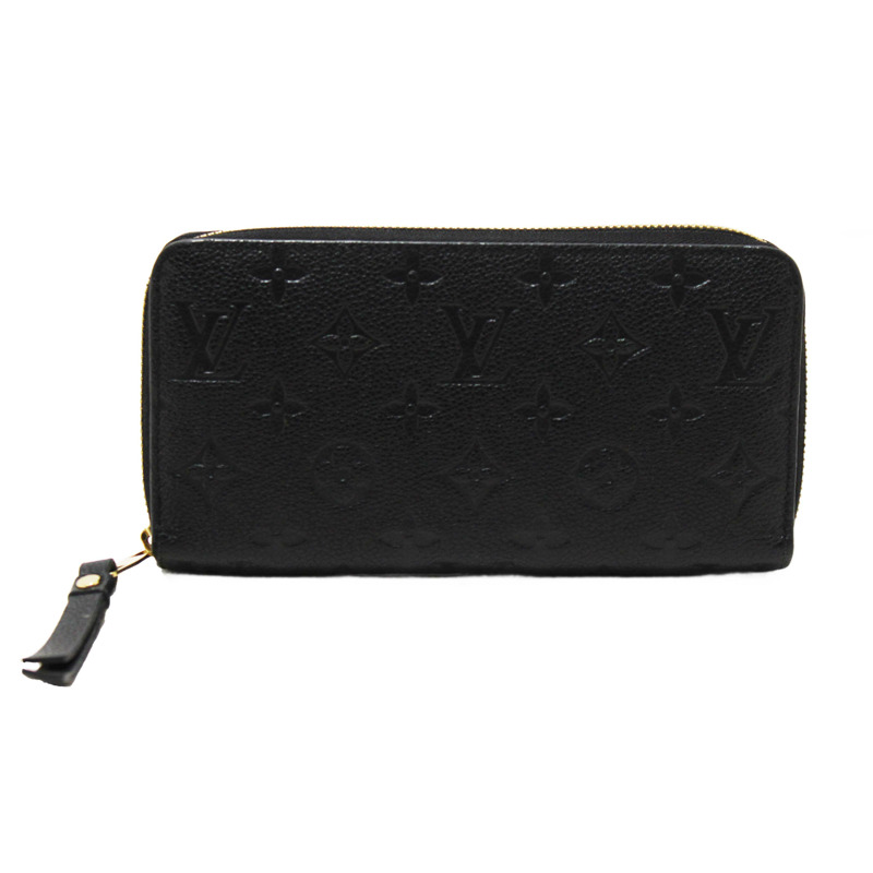 Louis Vuitton Black Monogram Empreinte Leather Zippy Wallet-0
