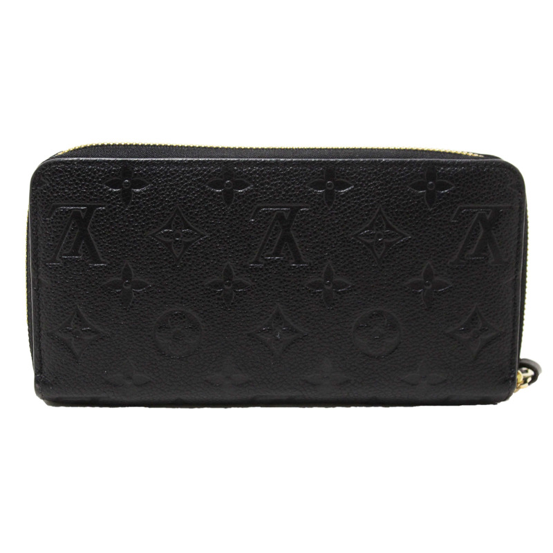 Louis Vuitton Black Monogram Empreinte Leather Zippy Wallet-2