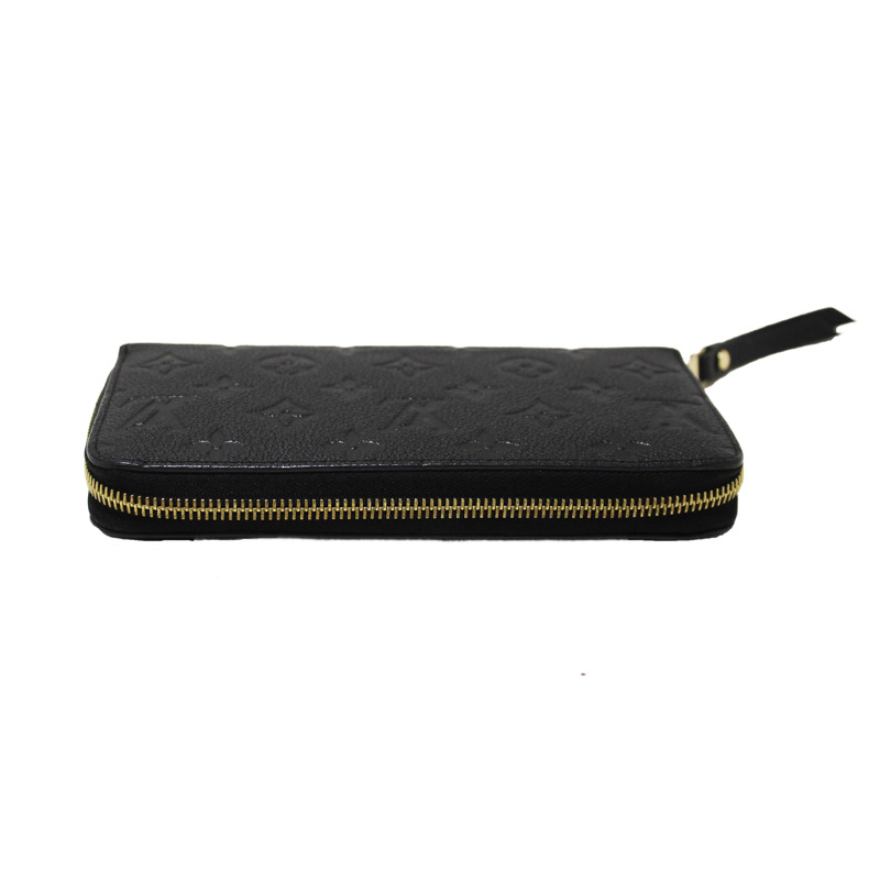 Louis Vuitton Black Monogram Empreinte Leather Zippy Wallet-4