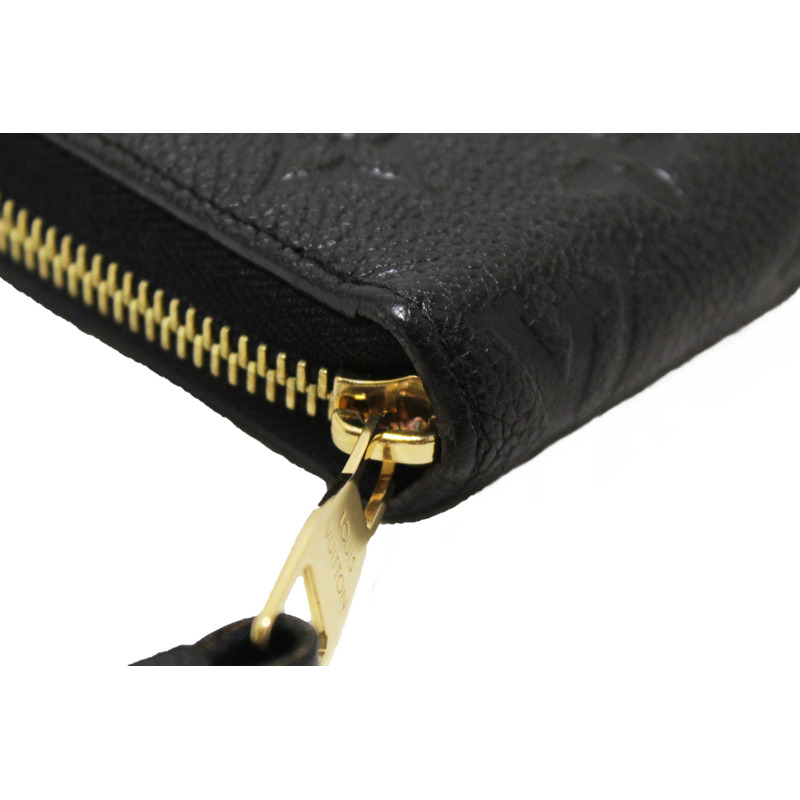 Louis Vuitton Black Monogram Empreinte Leather Zippy Wallet-8