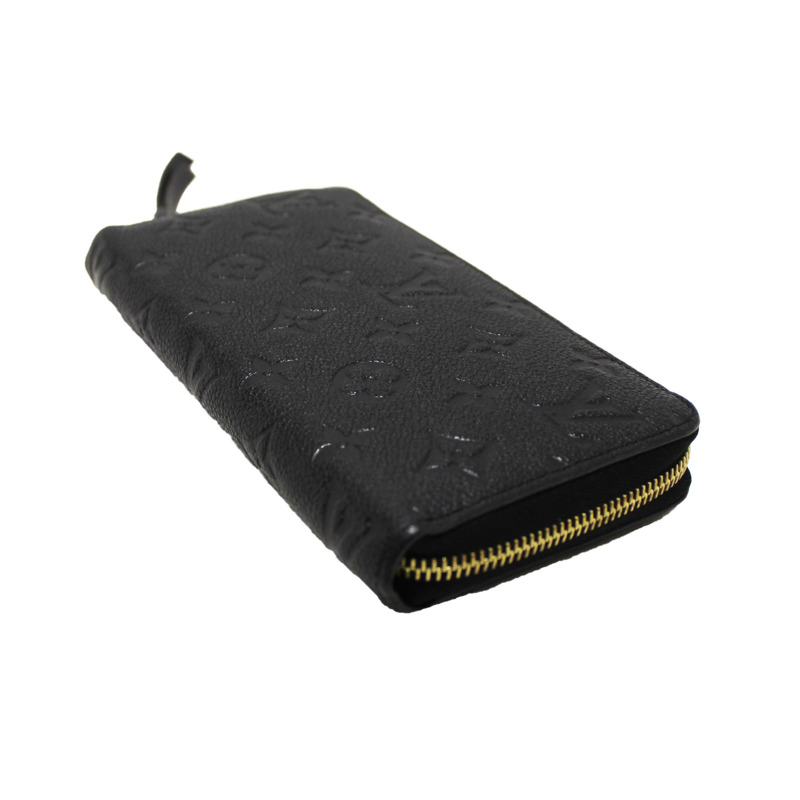 Louis Vuitton Black Monogram Empreinte Leather Zippy Wallet-11