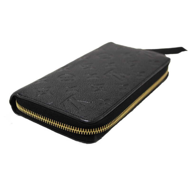 Louis Vuitton Black Monogram Empreinte Leather Zippy Wallet-13