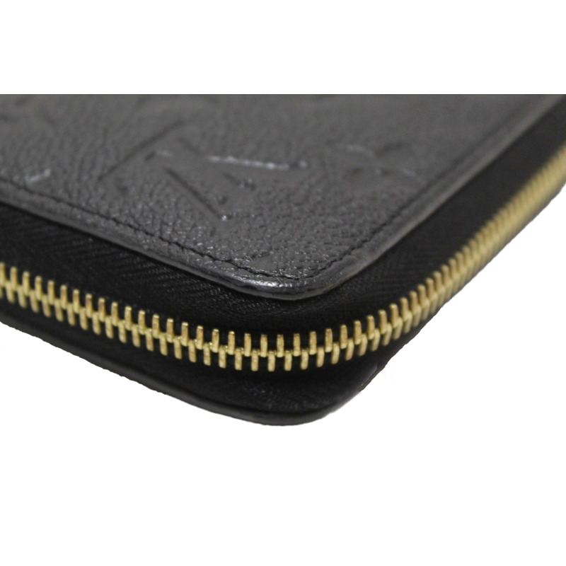 Louis Vuitton Black Monogram Empreinte Leather Zippy Wallet-14