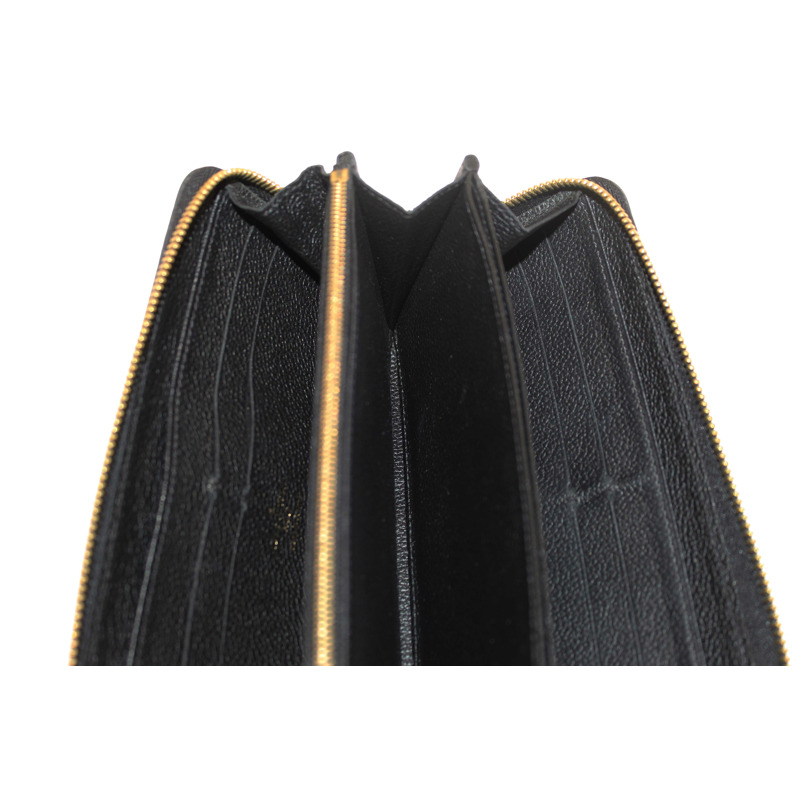 Louis Vuitton Black Monogram Empreinte Leather Zippy Wallet-16