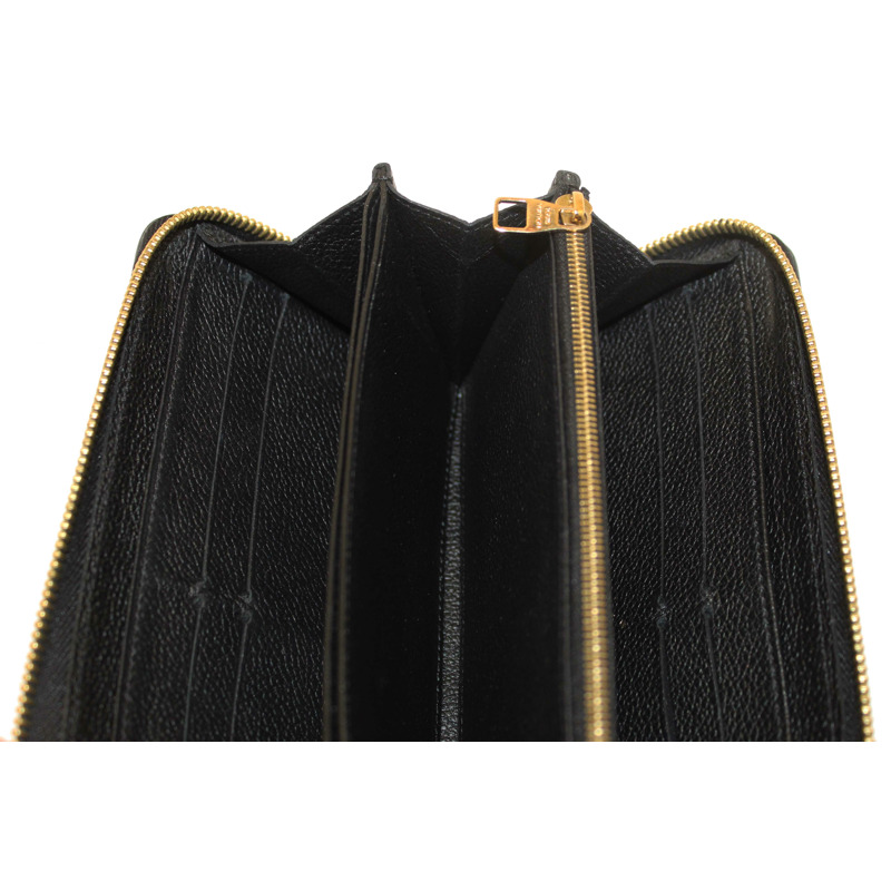 Louis Vuitton Black Monogram Empreinte Leather Zippy Wallet-17