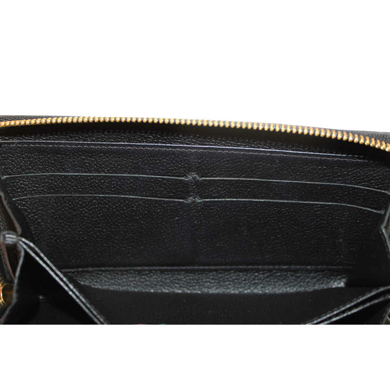 Louis Vuitton Black Monogram Empreinte Leather Zippy Wallet-19