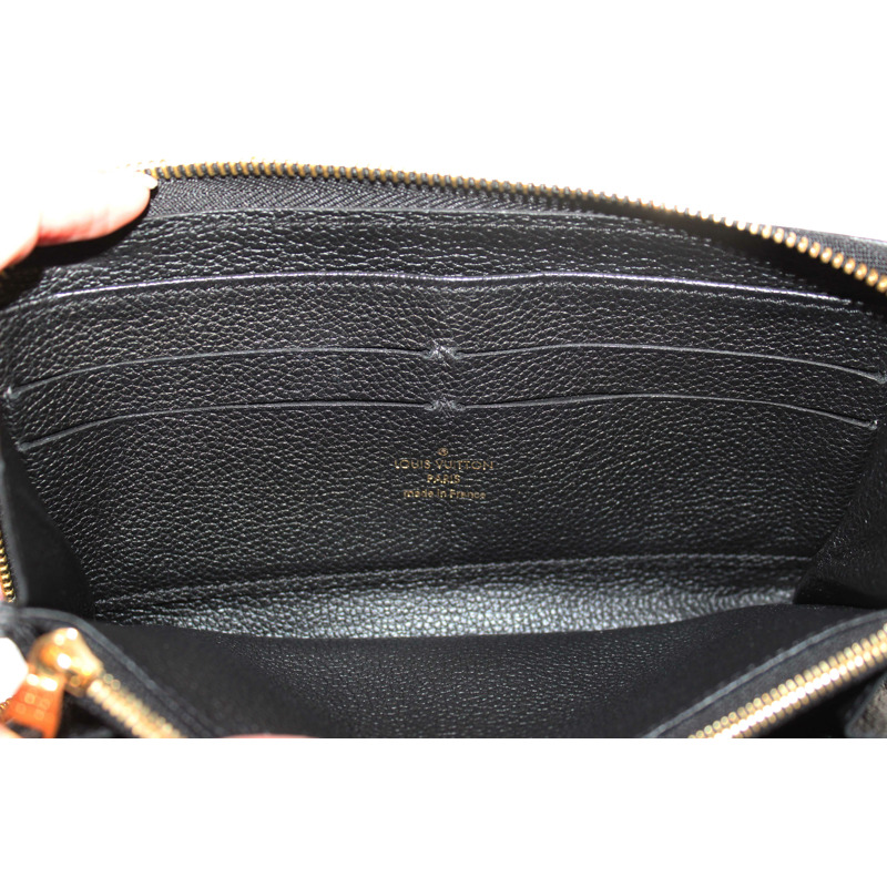 Louis Vuitton Black Monogram Empreinte Leather Zippy Wallet-20