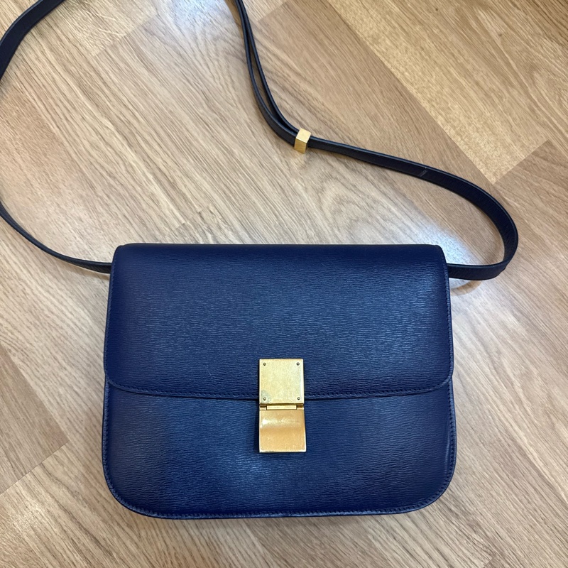 CELINE BOX 水波紋 藏藍色-0