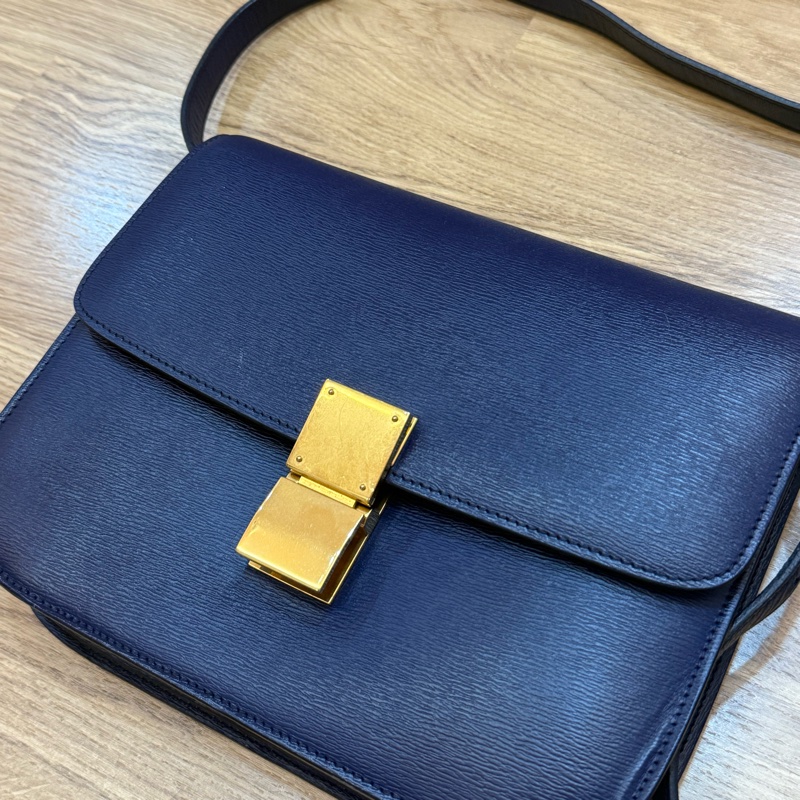 CELINE BOX 水波紋 藏藍色-4