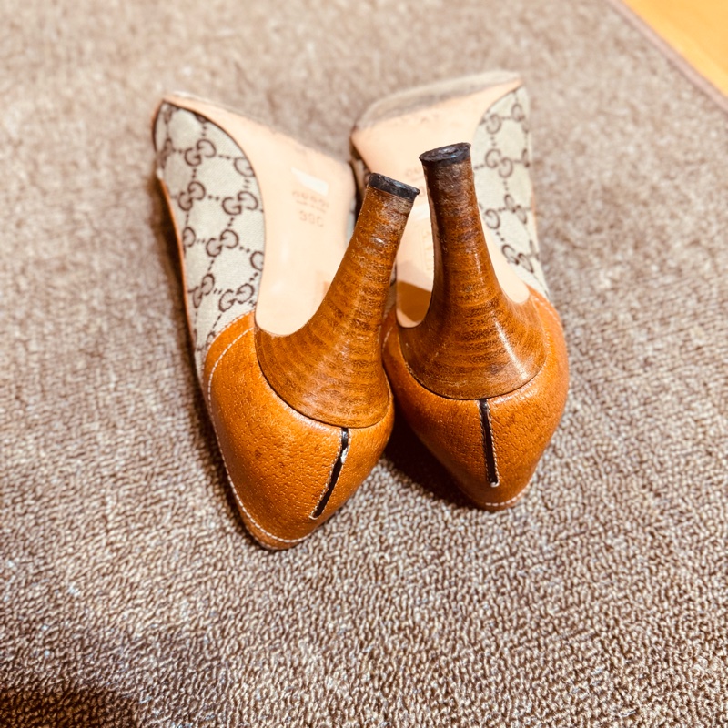 GUCCI經典老花高跟鞋 EU39-12
