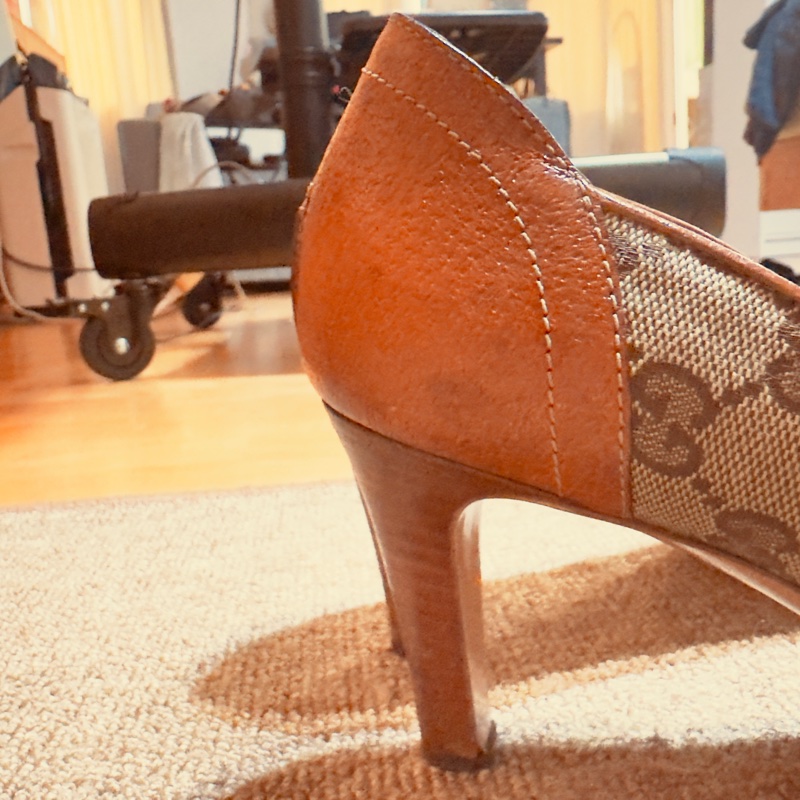 GUCCI經典老花高跟鞋 EU39-13