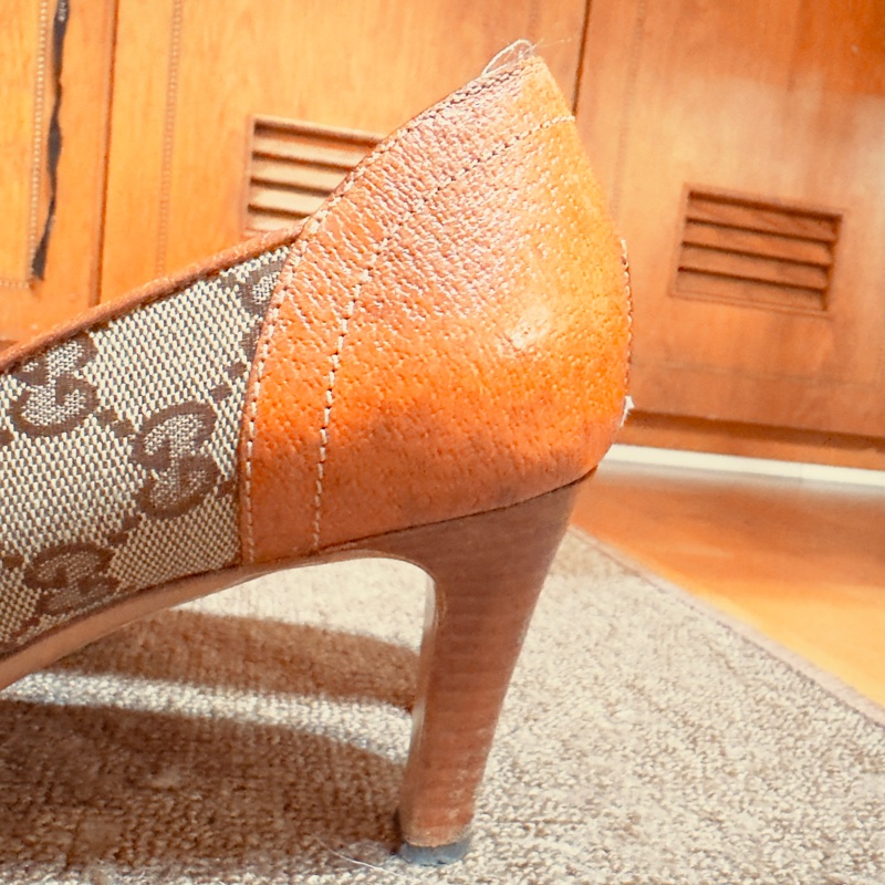 GUCCI經典老花高跟鞋 EU39-14