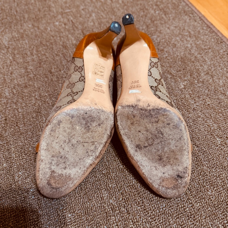 GUCCI經典老花高跟鞋 EU39-30