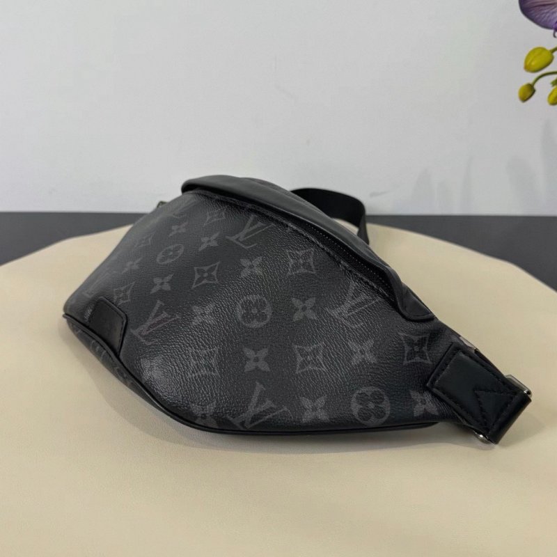 LV Discovery黑老花胸包腰包 芯片款 44x15x9 98新配件塵袋-2