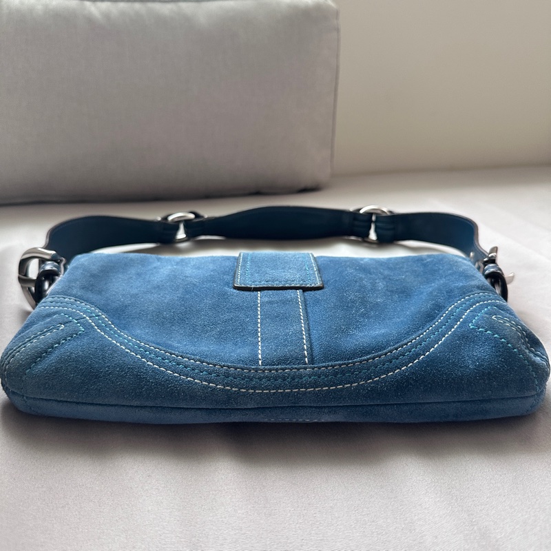 ✨3200帶走✨coach丹寧牛仔藍麂皮法棍-7