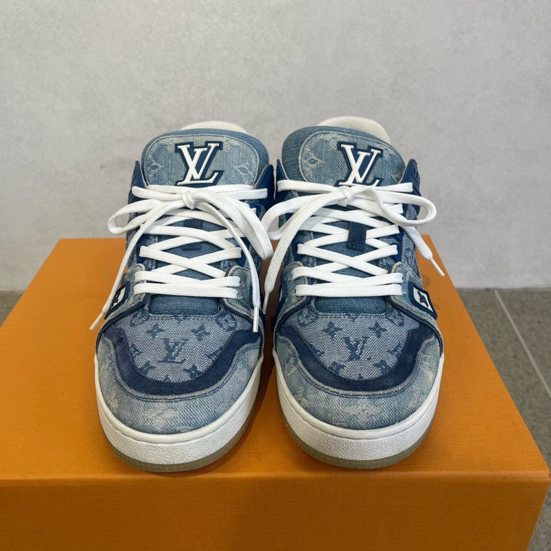 LV路易威登牛仔拼接Trainer板鞋，UK7    41 碼 98新-1