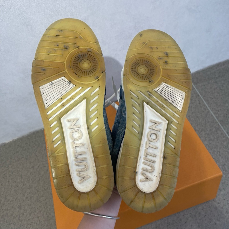 LV路易威登牛仔拼接Trainer板鞋，UK7    41 碼 98新-3