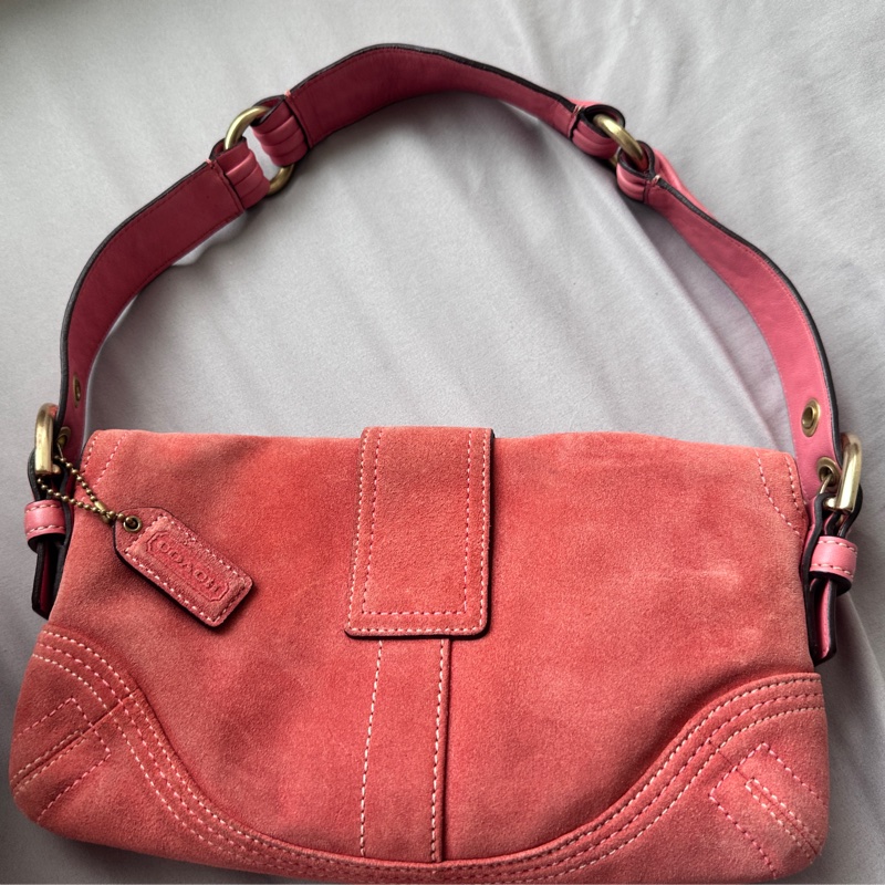 ✨3200帶走✨coach水蜜桃麂皮法棍-1