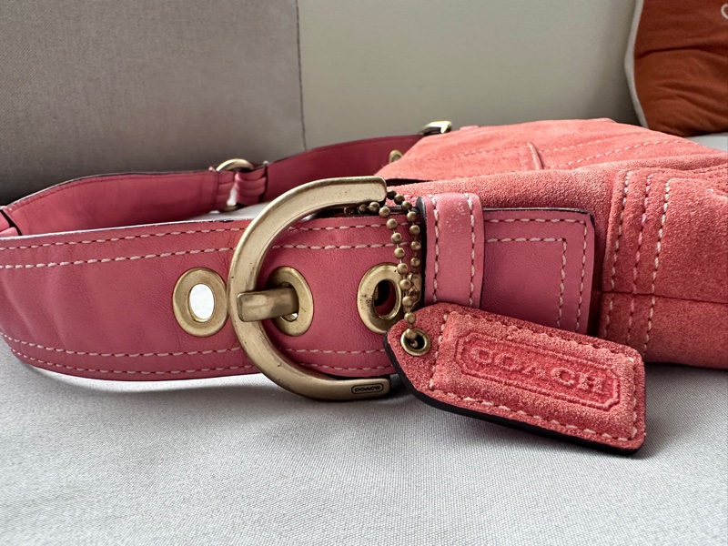 ✨3200帶走✨coach水蜜桃麂皮法棍-3