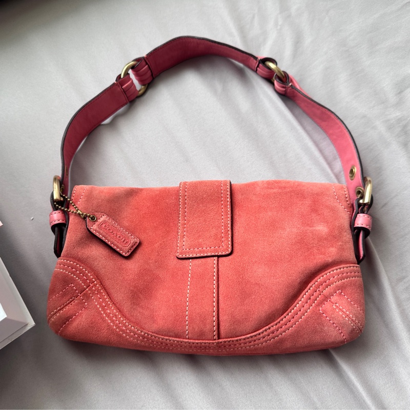 ✨3200帶走✨coach水蜜桃麂皮法棍-7