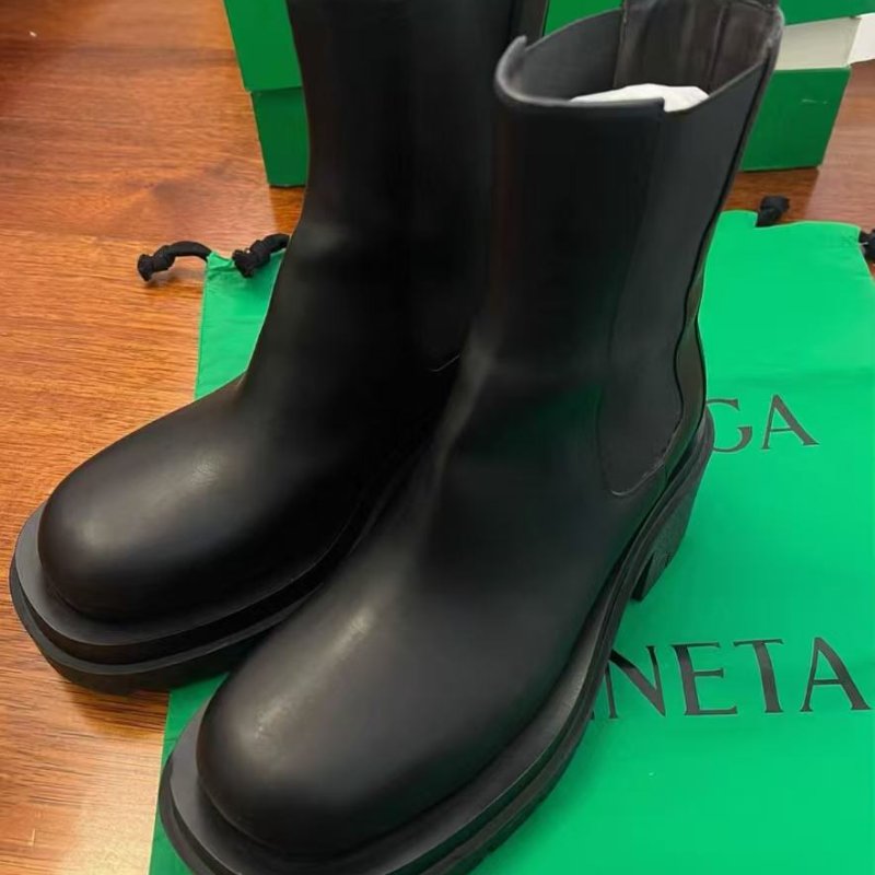 BV黑色高跟短靴 36號99新配件塵袋盒子-1